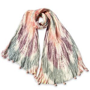 Anthropologie Luxury Tie Dye Pom Pom Scarf Erfurt Denmark
